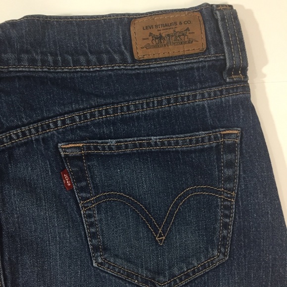 LEVI’S Jean Skirt Frayed Hem SZ 10 - Picture 6 of 7